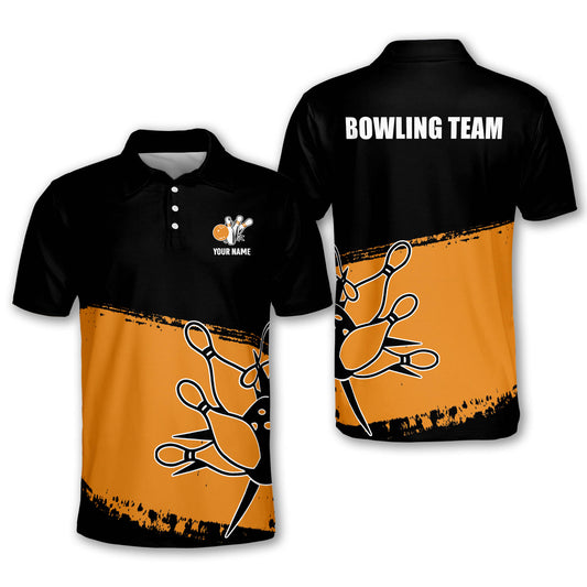 Custom Bowling Shirts For Men - Custom Bowling Team Shirts Men - Men's Custom Made Bowling Shirts - Cool Short Sleeve Bowling Polo Shirts For Men BM0051