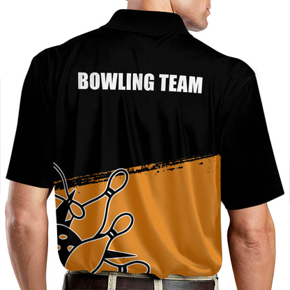 Custom Bowling Shirts For Men - Custom Bowling Team Shirts Men - Men's Custom Made Bowling Shirts - Cool Short Sleeve Bowling Polo Shirts For Men BM0051