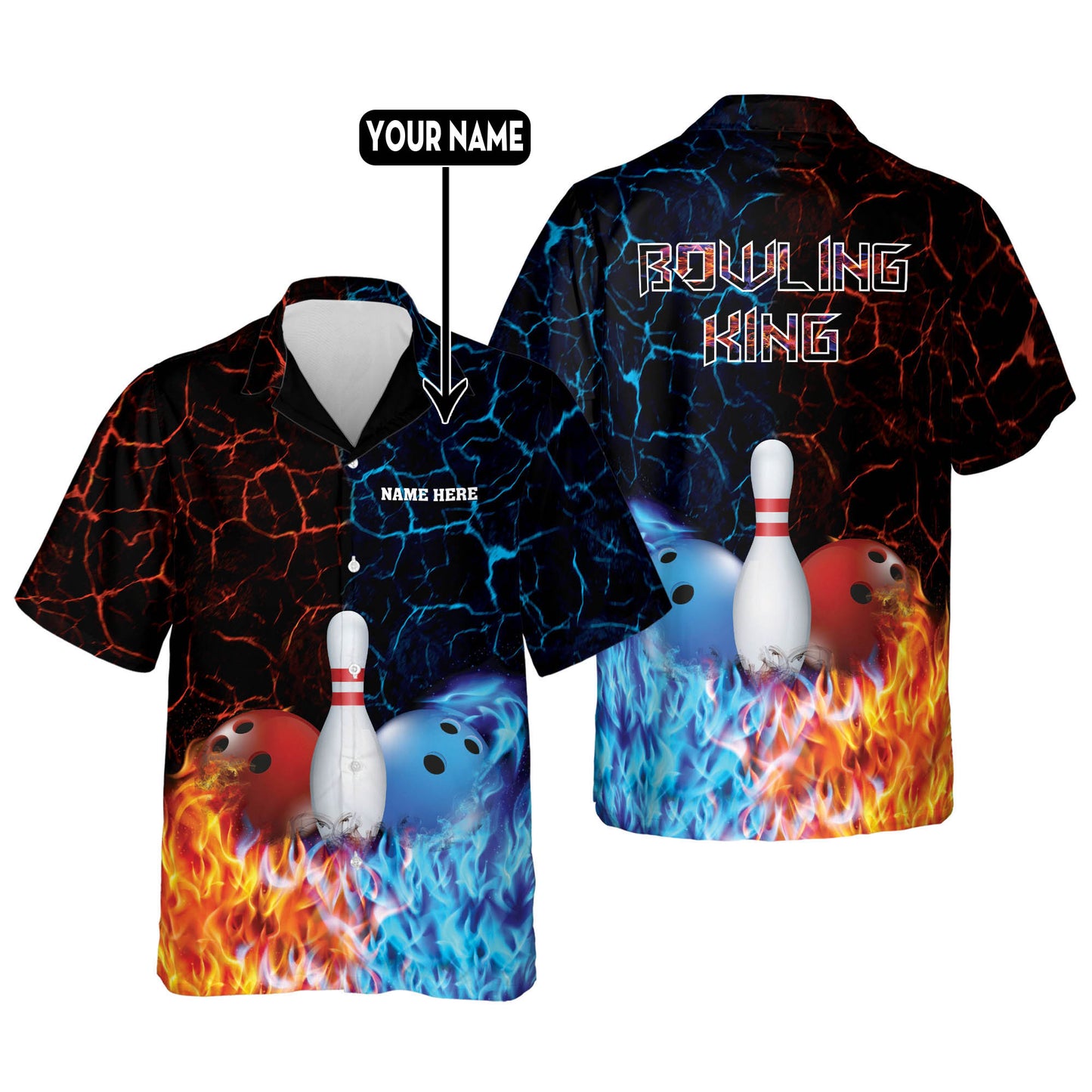 Bowling King Hawaiian Bowling Shirts HB0090