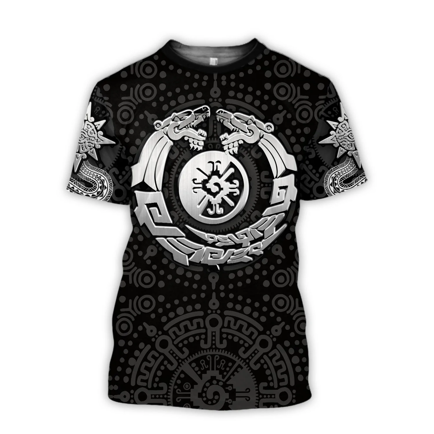 Aztec Mayan Snake Calendar Sun T Shirt TO1576