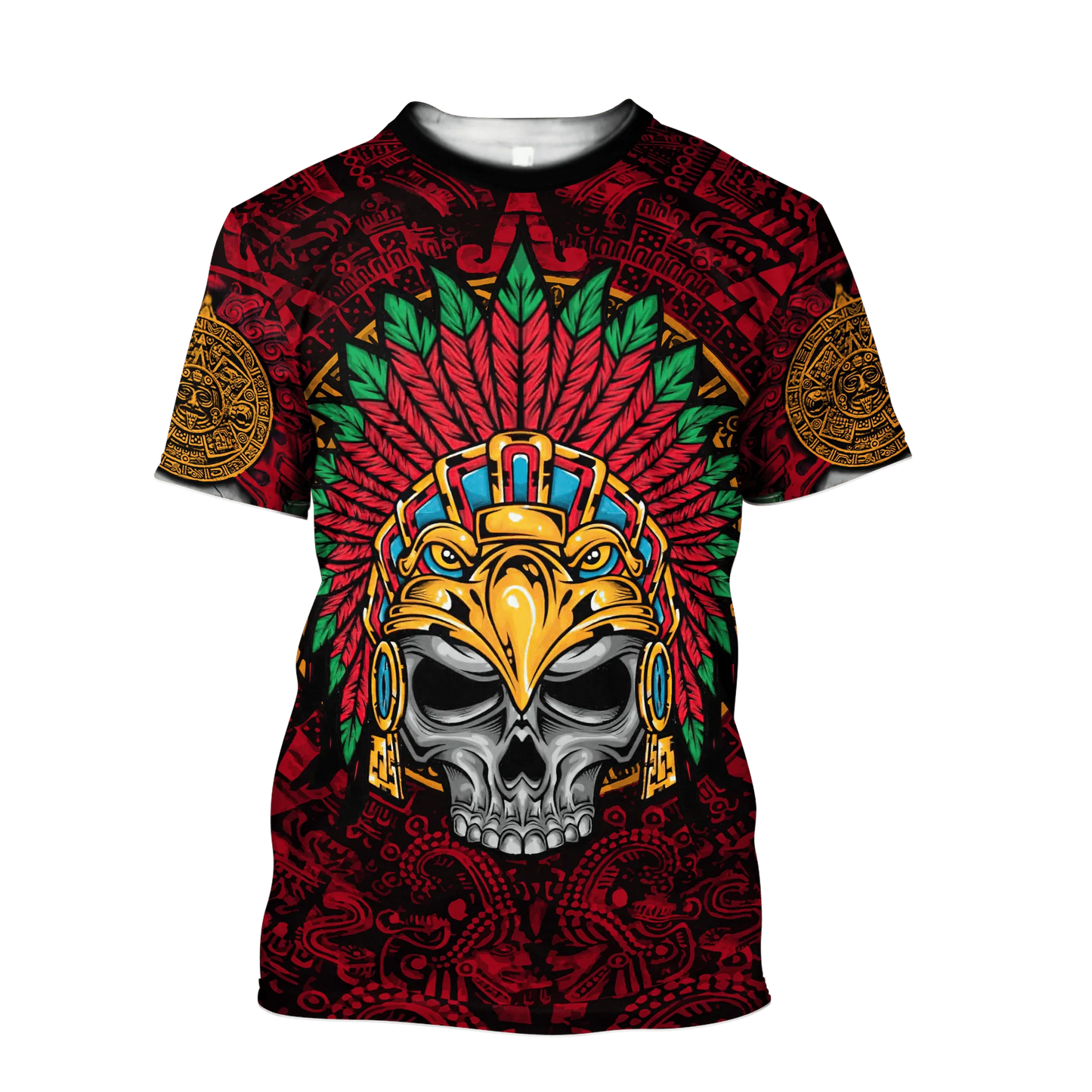 Aztec Eagle Warrior Skull 3D All Over Printed Unisex Shirts Lasfour TO1570