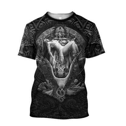 Aztec Day Of The Dead Queen All Over Printed Unisex Shirts, Mexico Tshirt For Men And Women, Aztec Mexican Shirt TO0715