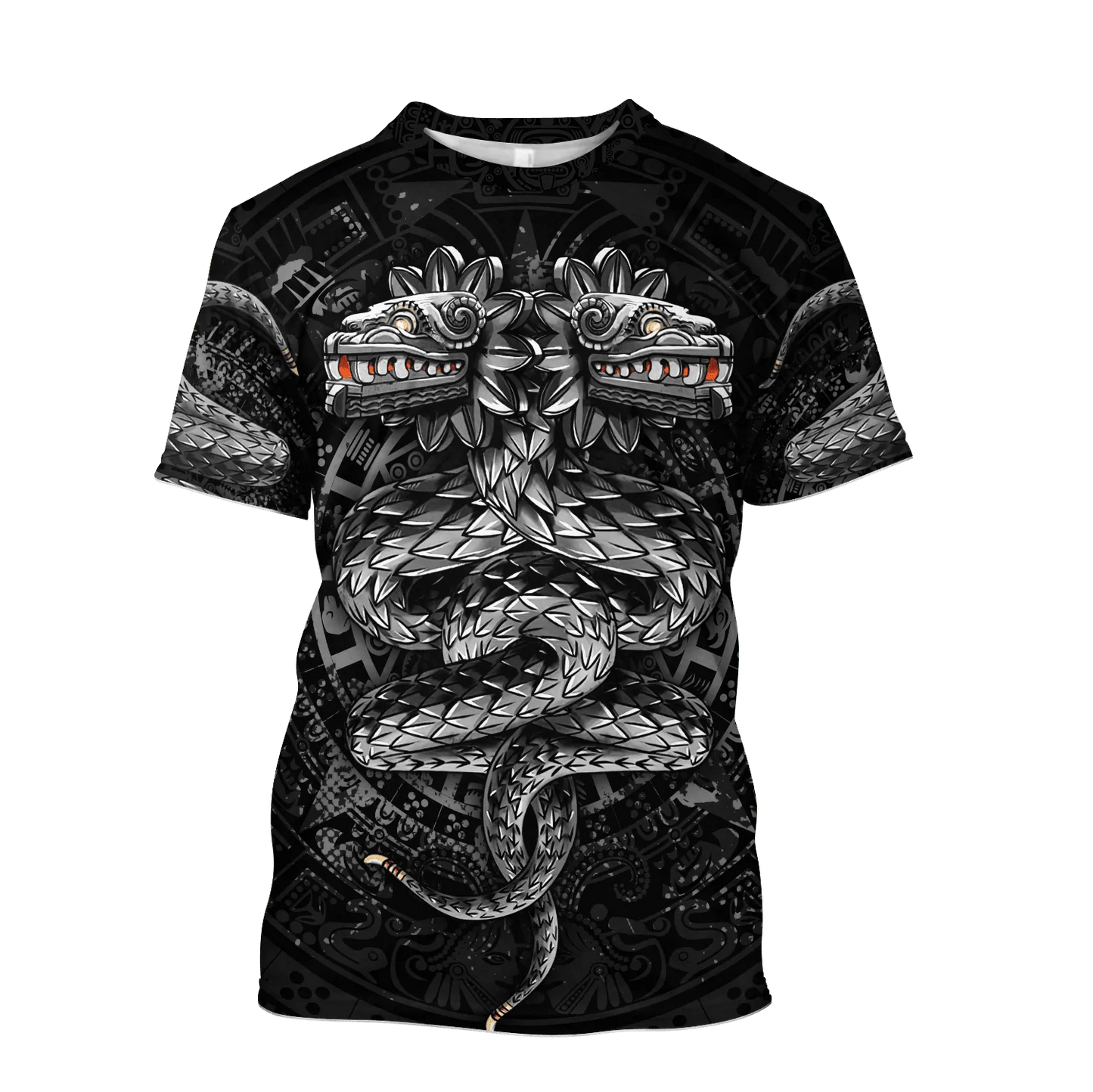 Aztec Shirt Men Women Mexican Snake God Quetzalcoatl T Shirt Lasfour TO1566