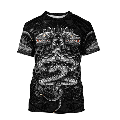 Aztec Shirt Men Women Mexican Snake God Quetzalcoatl T Shirt Lasfour TO1566