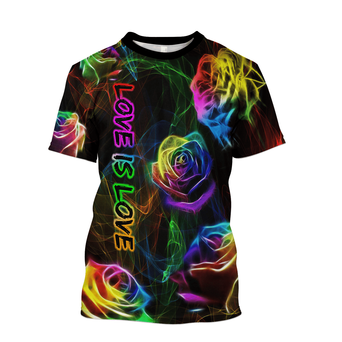 LGBT Rose Magic Light Love Is Love Smoke 3D Unisex Shirt, Gift for LGBT Shirt, Pride LGBT LO0954