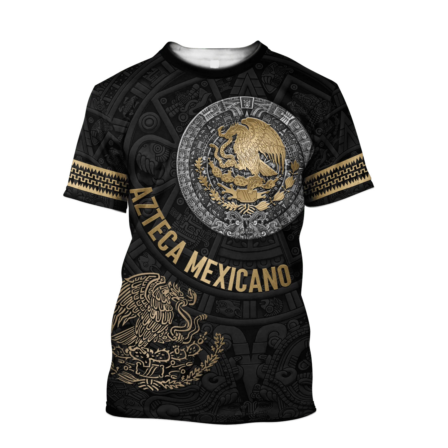 3D All Over Printed Black Azteca Shirt Aztec Mexicano Shirts Men Women Aztec Lover Gifts TO1584