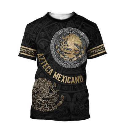 3D All Over Printed Black Azteca Shirt Aztec Mexicano Shirts Men Women Aztec Lover Gifts TO1584