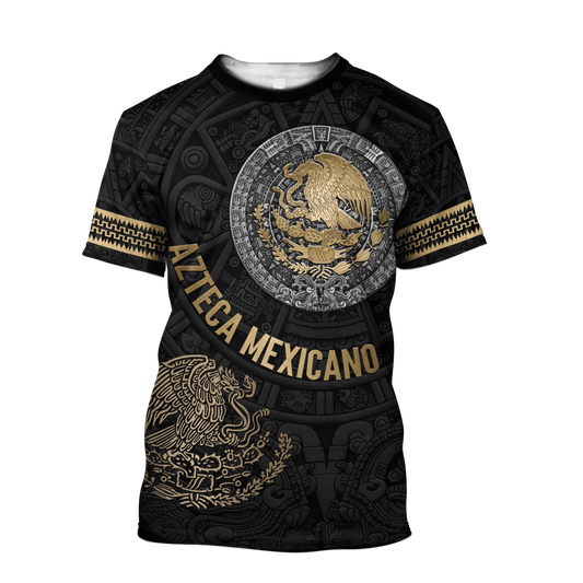 3D All Over Printed Black Azteca Shirt Aztec Mexicano Shirts Men Women Aztec Lover Gifts TO1584