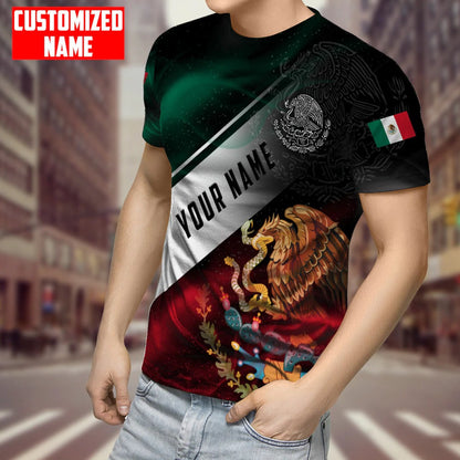 Personalized 3D All Over Printed Mexico Tshirt, Mexico Shirt, Mexico Smoke 3D T Shirt, Mexican Shirts TO0016