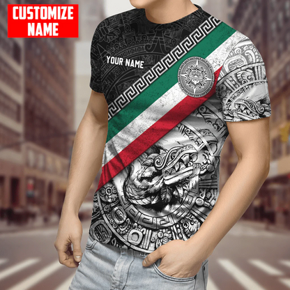 Personalized Mexico Aztec Line Quetzalcoatl Pattern Shirt Men Women TO1587