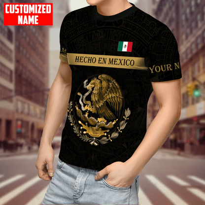 Personalized Mexico Hecho En Mexico Gold Shirt Mexican T Shirt TO1586