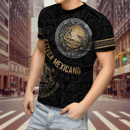3D All Over Printed Black Azteca Shirt Aztec Mexicano Shirts Men Women Aztec Lover Gifts TO1584