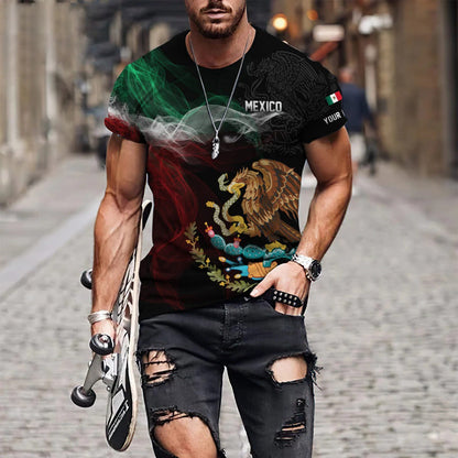 Personalized 3D All Over Printed Mexico Tshirt, Mexico Shirt, Mexico Smoke 3D T Shirt, Mexican Shirts TO0016