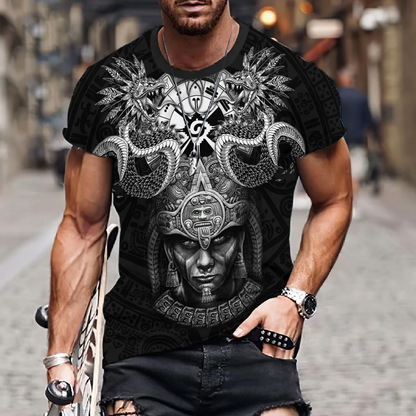 Aztec Warrior T Shirt Quetzalcoatl Hunab Ku Unisex Shirts TO1575