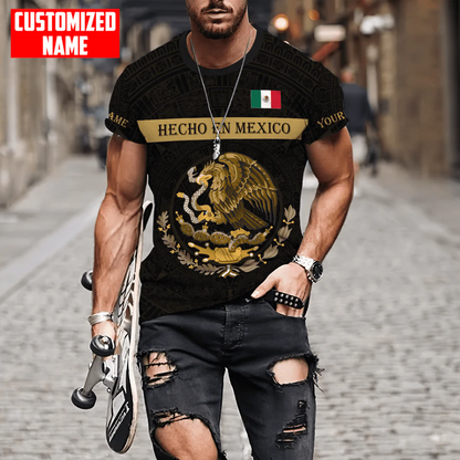 Personalized Mexico Hecho En Mexico Gold Shirt Mexican T Shirt TO1586
