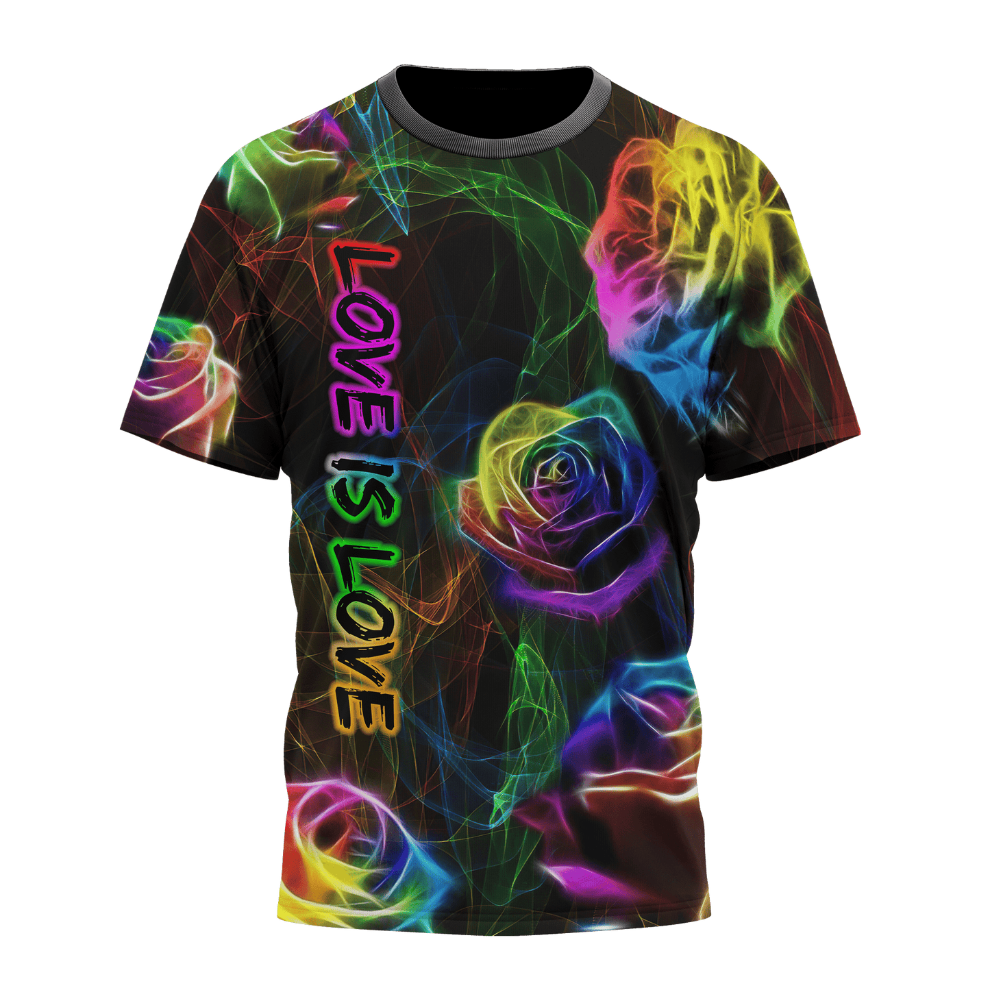 LGBT Rose Magic Light Love Is Love Smoke 3D Unisex Shirt, Gift for LGBT Shirt, Pride LGBT LO0954
