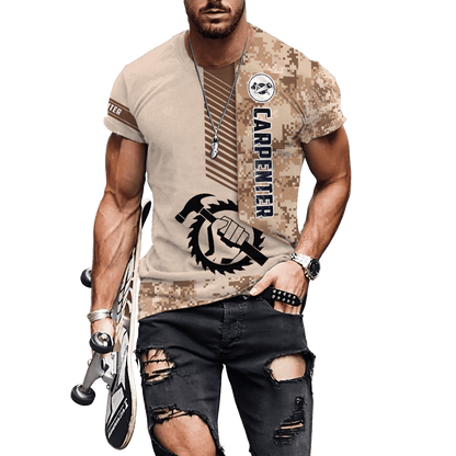 Customized Carpenter Unisex Shirts Brown Camo Pattern Carpenter Team Uniform TO1625