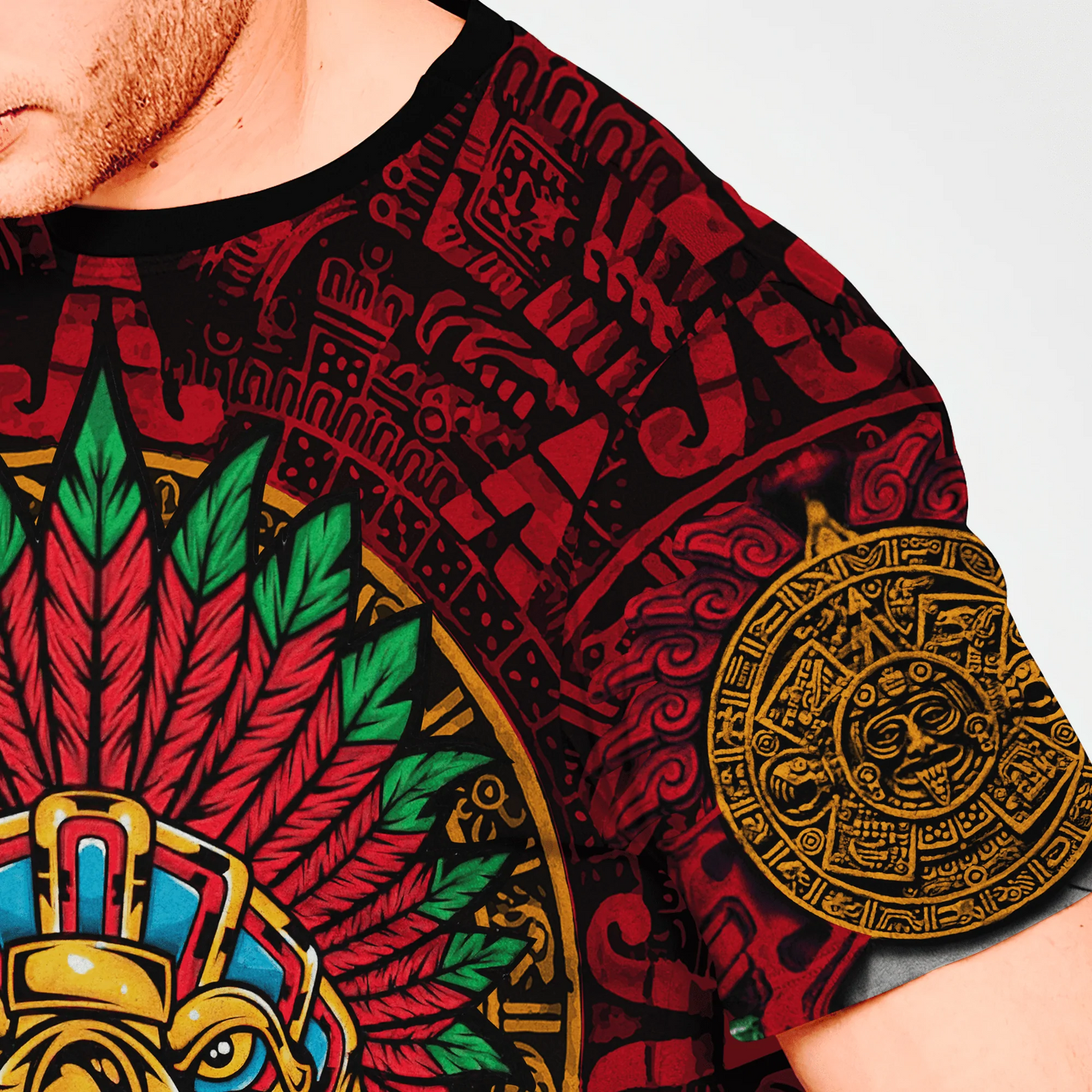 Aztec Eagle Warrior Skull 3D All Over Printed Unisex Shirts Lasfour TO1570