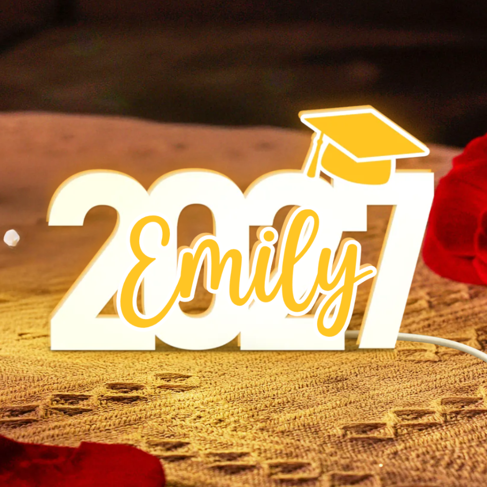 Class Of 2025 Graduation Personalized Light Box, Custom Name Graduation Light Box TD0034