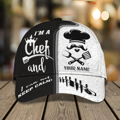 Personalized 3D Full Printed Chef Cap, Master Chef Birthday Present, Classic Cap Hat For Chef CO0396