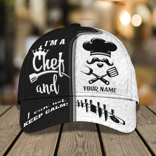 Personalized 3D Full Printed Chef Cap, Master Chef Birthday Present, Classic Cap Hat For Chef CO0396