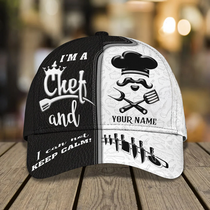 3D Classic Cap Chef Personalized Name Cap 169 Lasfour CA0957