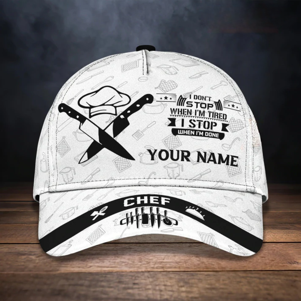Personalized Master Chef Baseball All Over Print Cap For Men And Women, Special Cap Hat For Chef CO0407