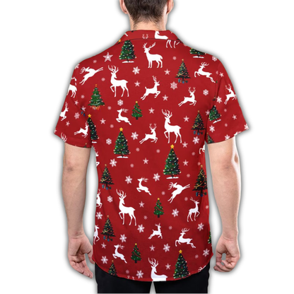 Reindeer Xmas Red Hawaiian Shirt For Men Women, Christmas Hawaiian Shirt HE0874