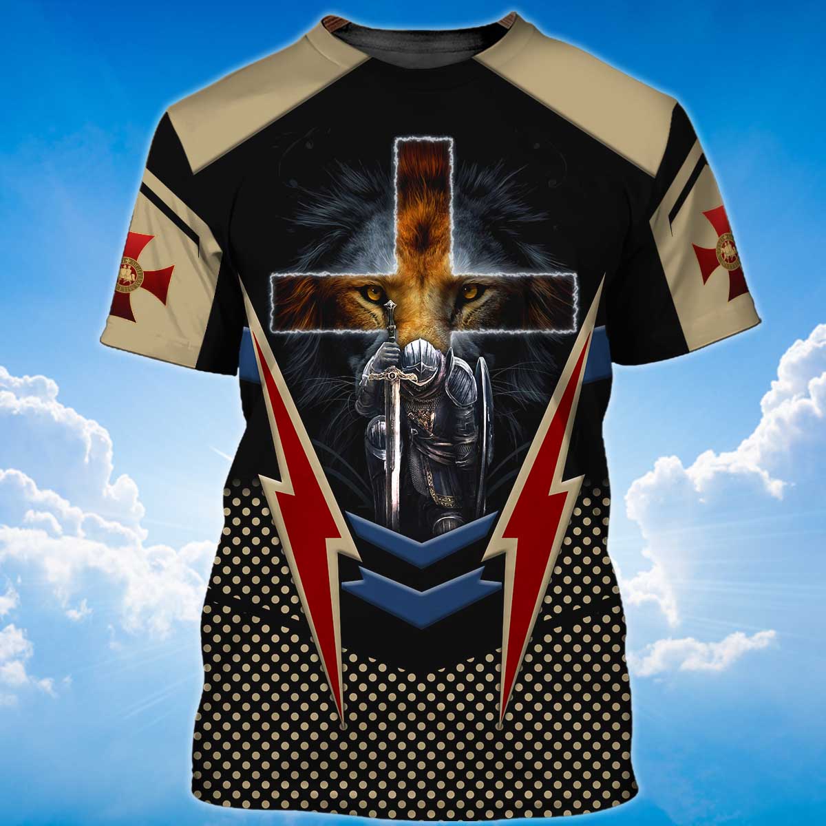 Knight Templar Of God 3D Full Print T Shirt Lasfour TO1485
