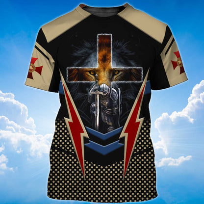 Knight Templar Of God 3D Full Print T Shirt Lasfour TO1485