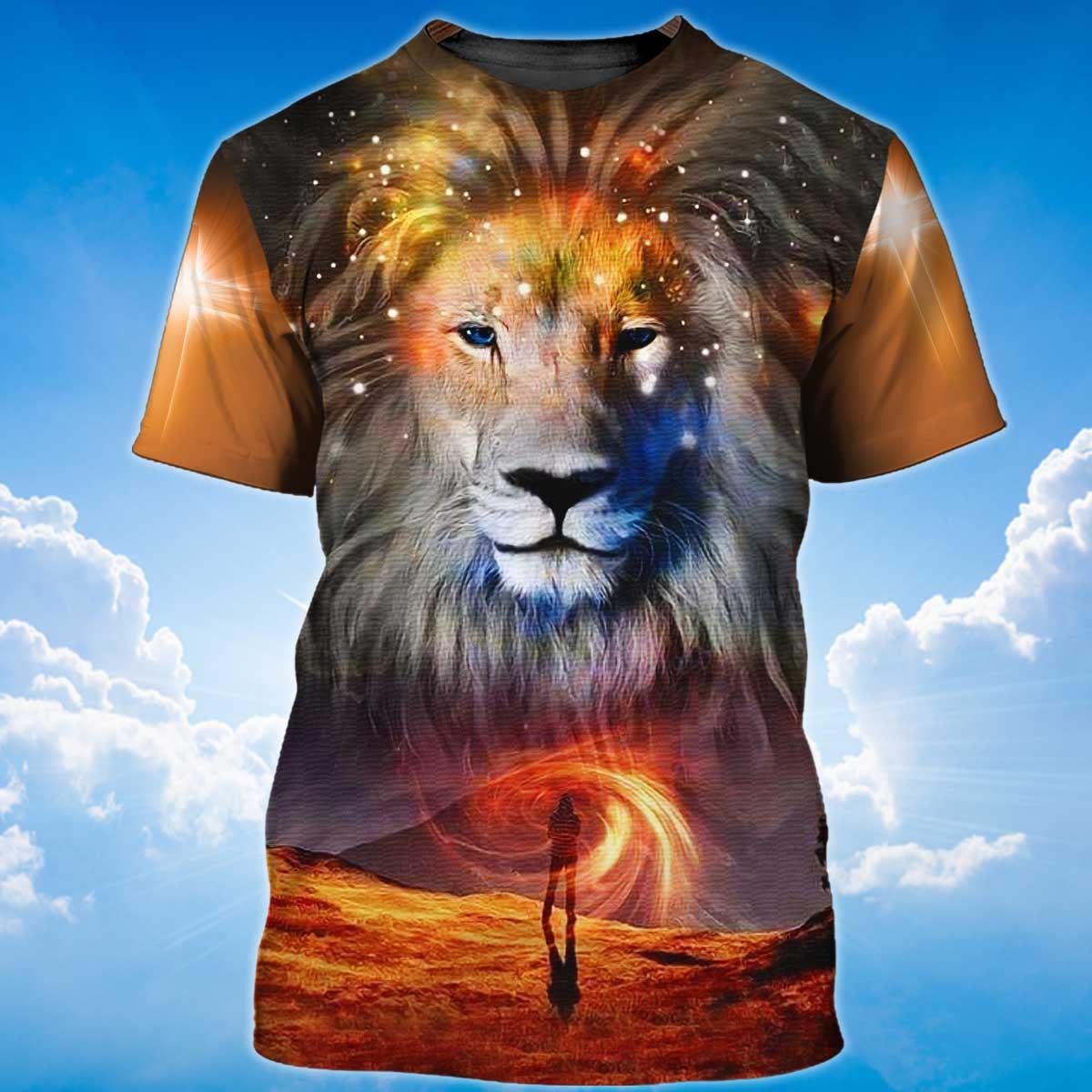 I Can Do All Things Through Christ Lion Cross 3D T Shirt Lasfour TO1398