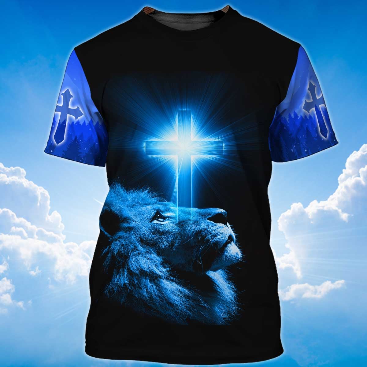 Way Maker Miracle Worker Lion And Light Cross T Shirt Lasfour TO1433