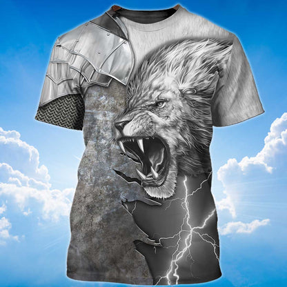Thunder Lion Knight Armo Patterns T Shirt TO1477