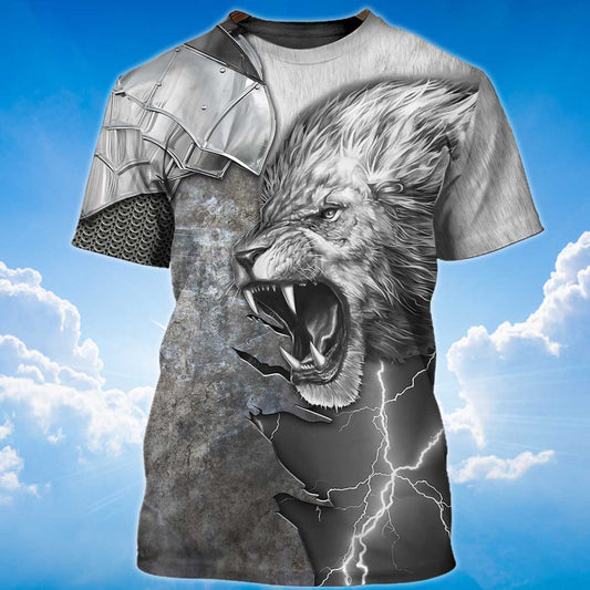 Thunder Lion Knight Armo Patterns T Shirt TO1477