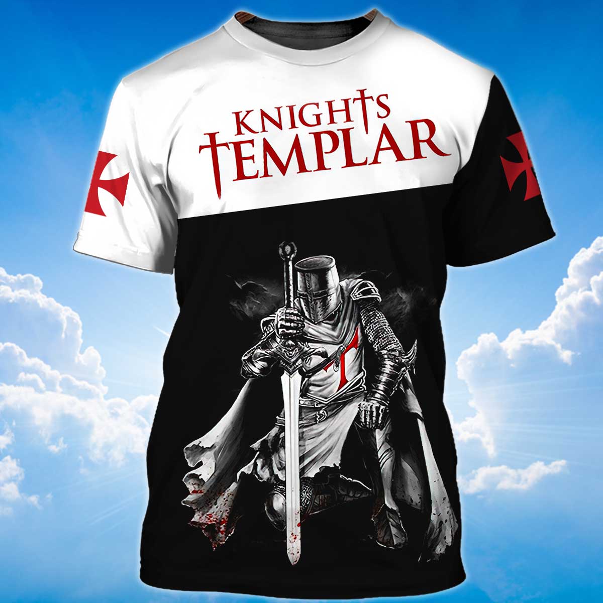 Cool Knight Templar Honor Shirt The God 3D Full Printed Premium T Shirt TO1486