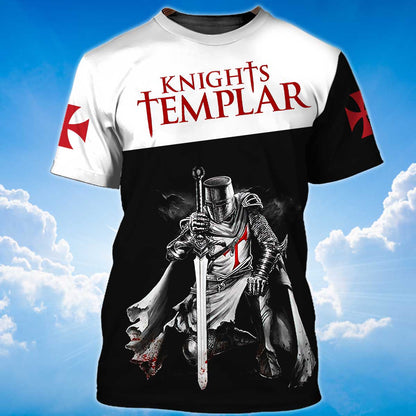 Cool Knight Templar Honor Shirt The God 3D Full Printed Premium T Shirt TO1486