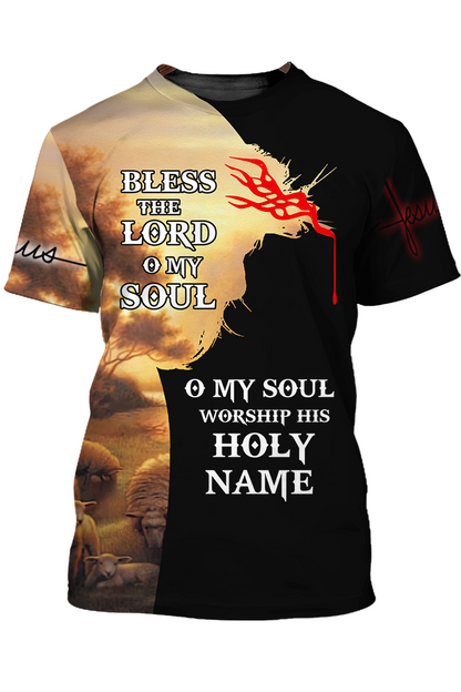 Bless The Lord O My Sould T Shirt Jesus Shirt For Men Women TO1435