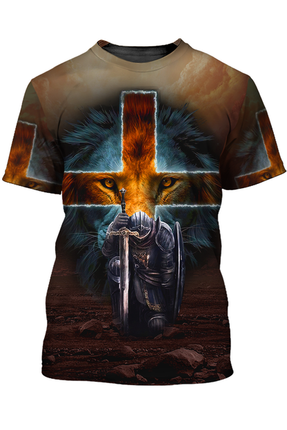 Knight Templar Christian Who Strengthens Me T-Shirt TO1505