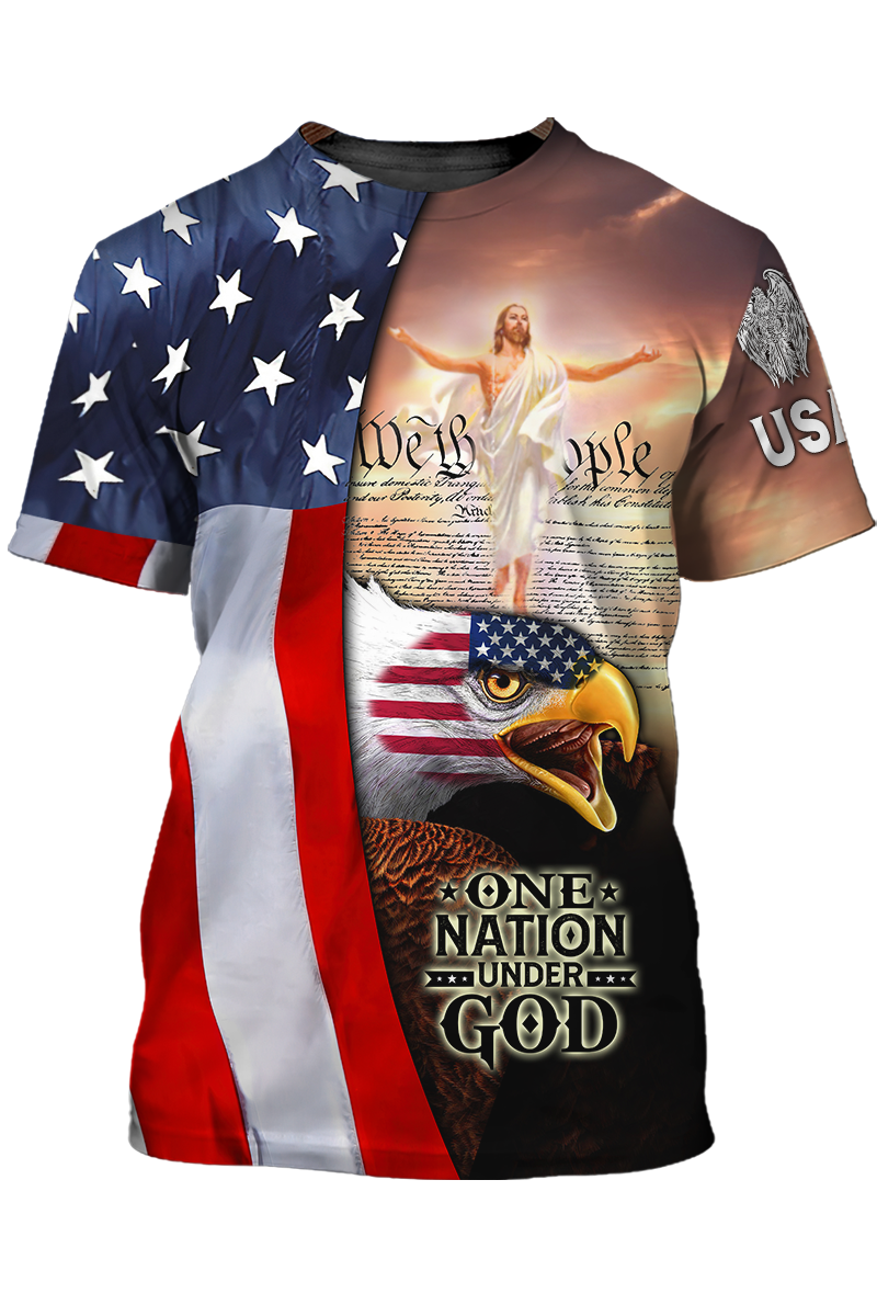 We The People America Under God T Shirt Patriotic Shirts TO1397