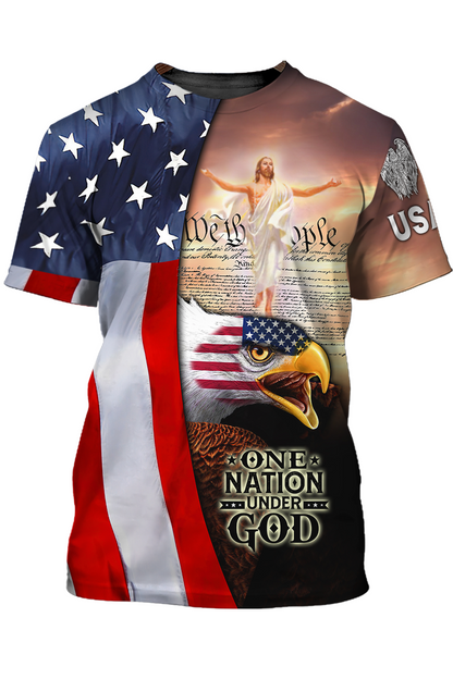 We The People America Under God T Shirt Patriotic Shirts TO1397