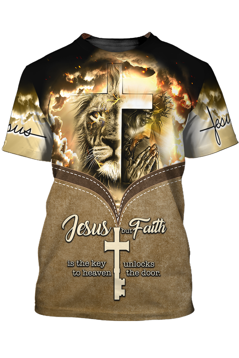 Jesus Is The Key To Heaven T Shirt Jesus And Lion Shirt For Men Women TO1429