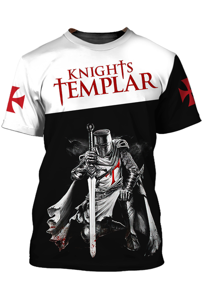 Cool Knight Templar Honor Shirt The God 3D Full Printed Premium T Shirt TO1486