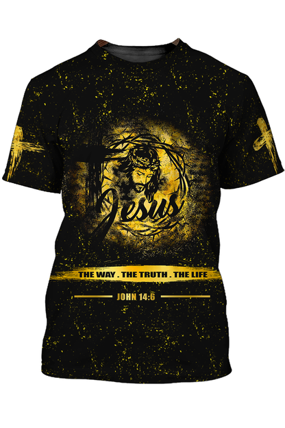 Cool 3D Shirt For Jesus Lover Jesus The Way The Truth The Life T Shirt TO1419