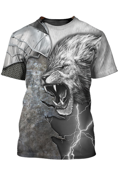 Thunder Lion Knight Armo Patterns T Shirt TO1477