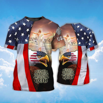 We The People America Under God T Shirt Patriotic Shirts TO1397