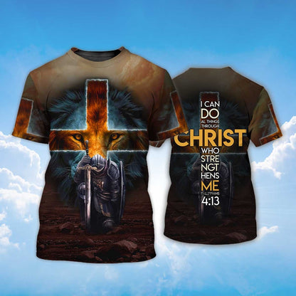 Knight Templar Christian Who Strengthens Me T-Shirt TO1505