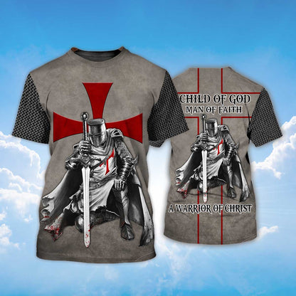 Knight Templar A Child Of God, A Man Of Faith T-Shirt TO1503