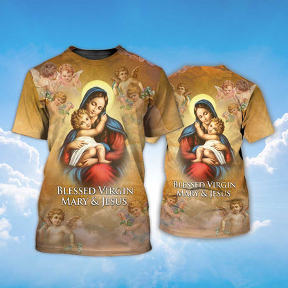 Blessed Virgin Mary And Jesus T Shirt Christmas Virgin Shirt TO1422