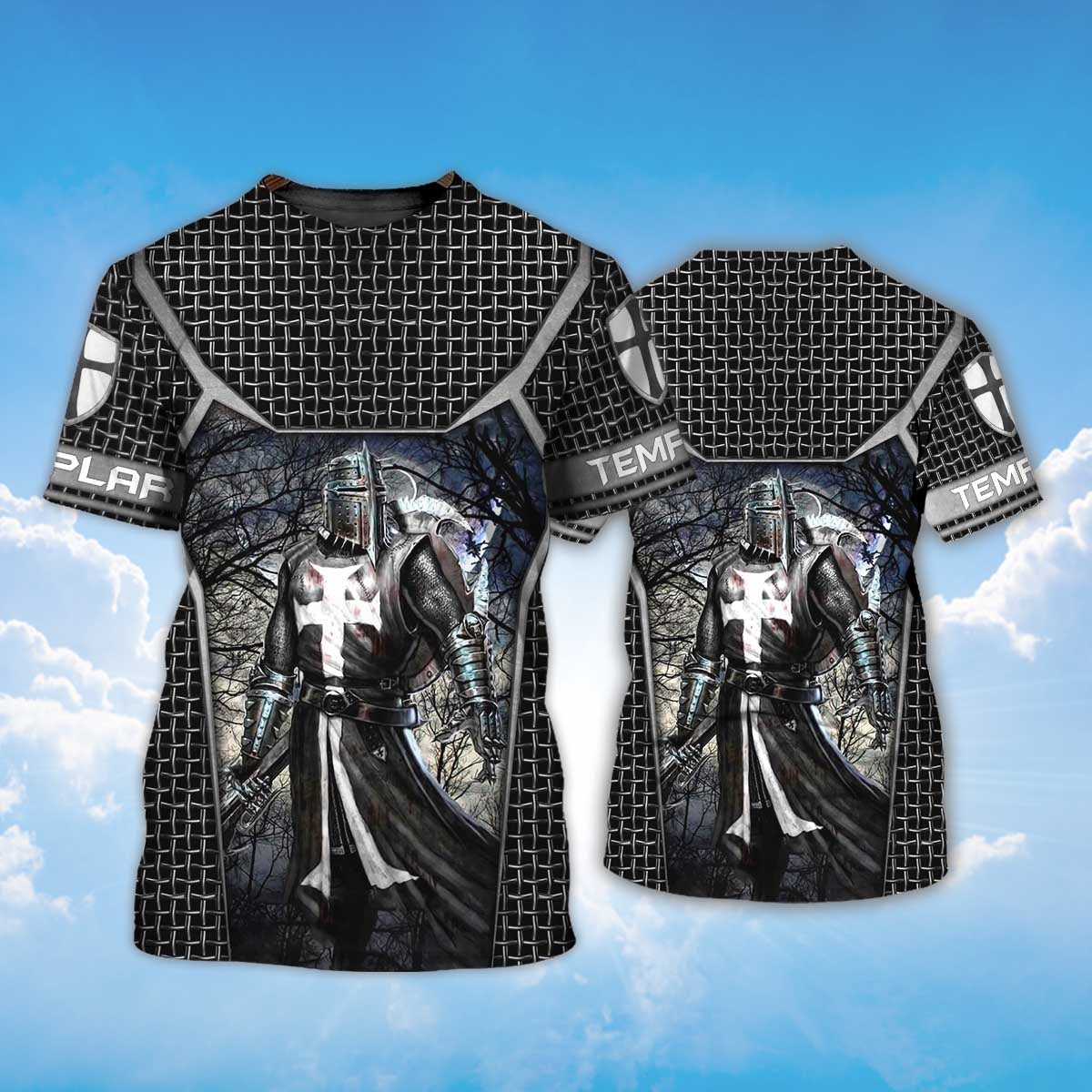 Knight Templar Warrior T Shirt Templar Shirts TO1494