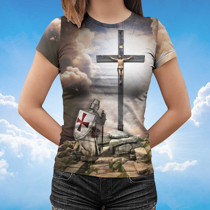 Knight Templar Kneel Before Jesus T Shirt Templar Lover Shirts Men Women TO1393